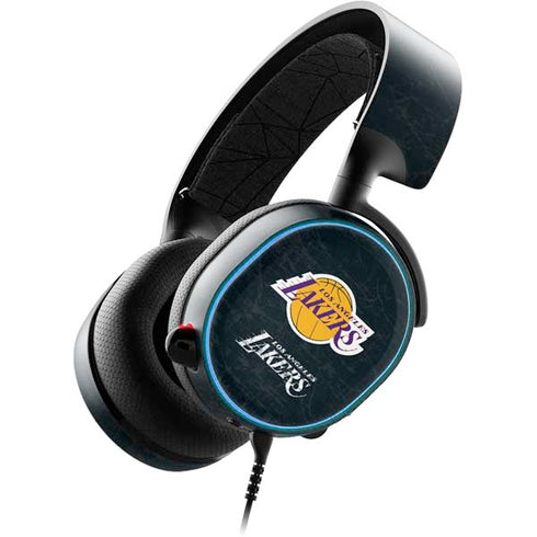 NBA Los Angeles Lakers Black Primary Logo SteelSeries Arctis 3 Skin